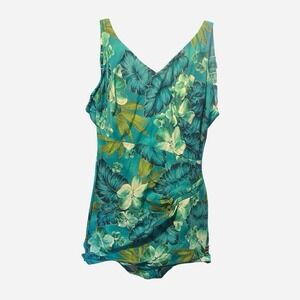 vintage floral one piece swimsuit Size‎ Medium